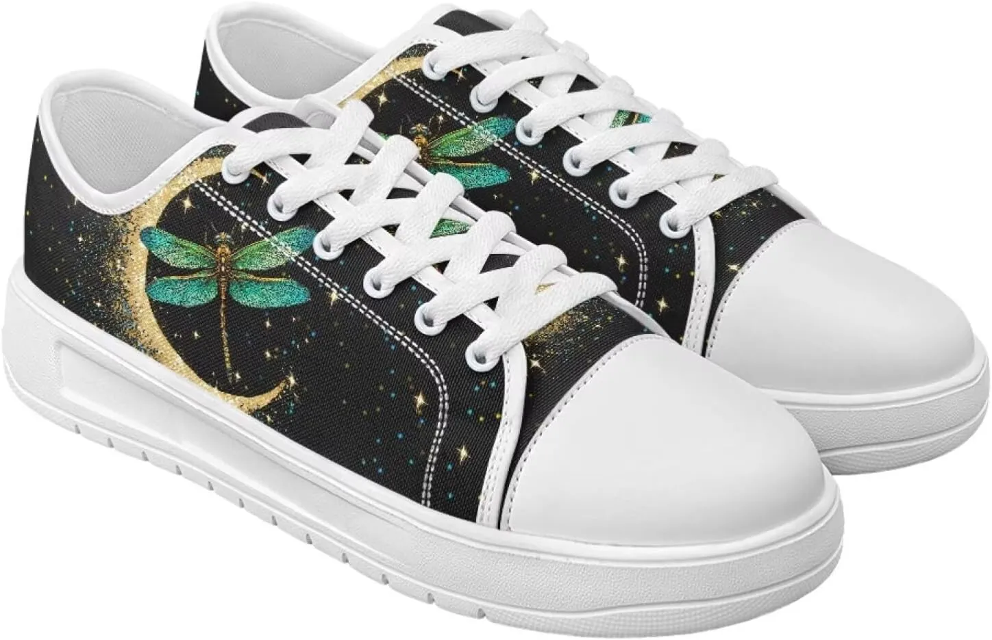 Canvas Slip on Shoes for Women Trendy Low Top Barefoot Sneakers Lace Up Design Walking Flats