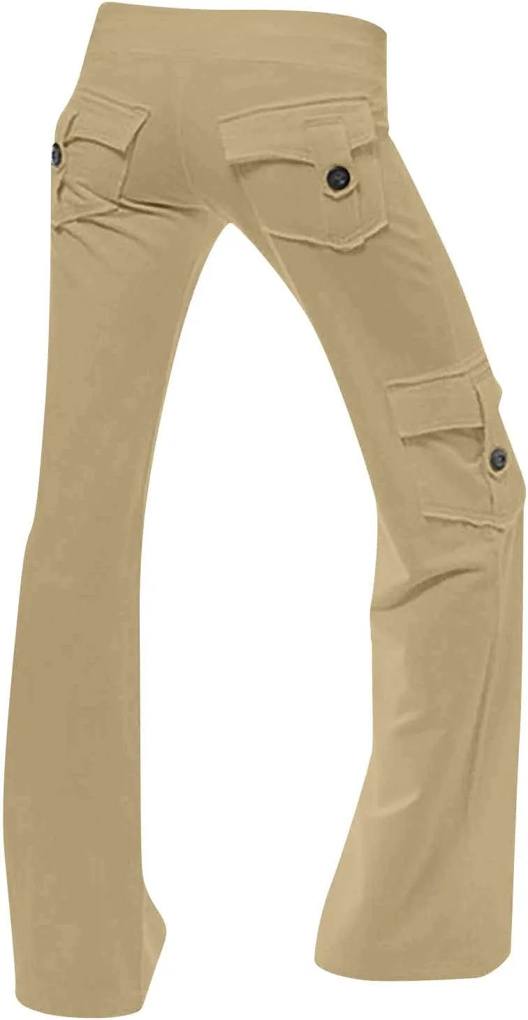 Cargo Pants Women Wide Leg Yoga Pants Multiple Pockets Cargo Pants Workout Athletic Pants Baggy Y2k Pants Plus Size