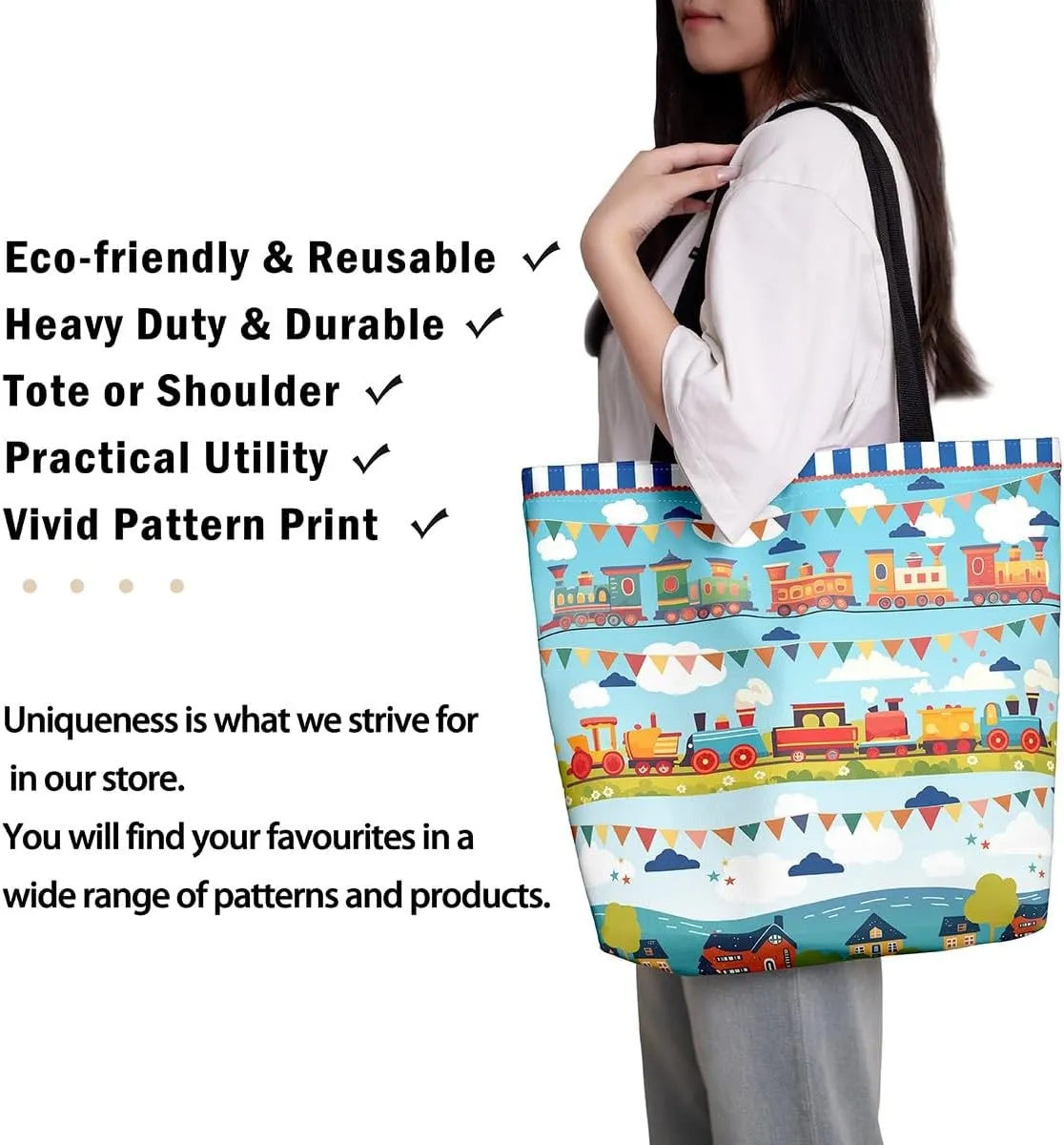 Cartoon Excavator Canvas Tote Bag,Construction Vehicle Shoulder Handbags for Shopping,Engineering Car Travel Bag