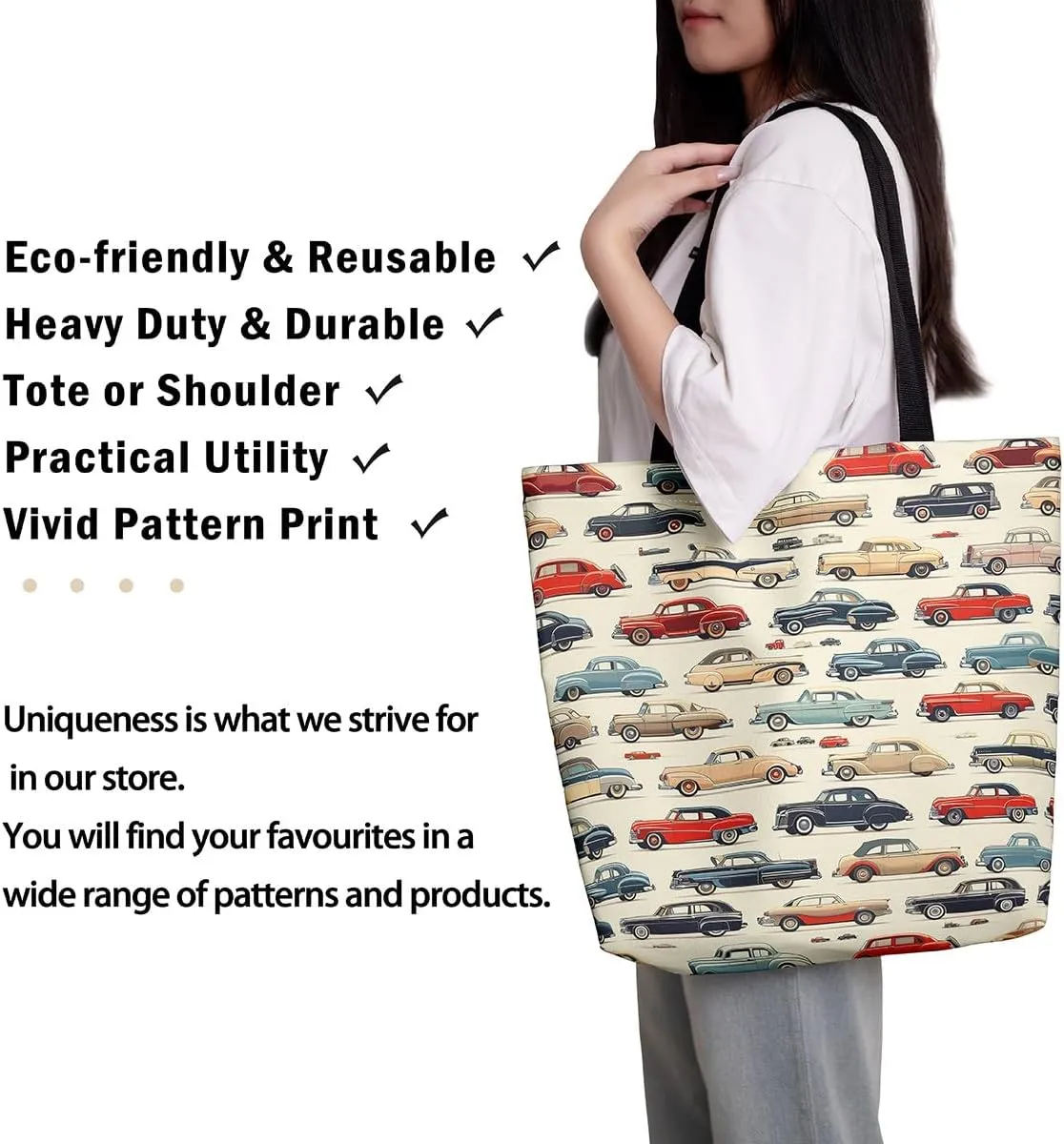 Cartoon Excavator Canvas Tote Bag,Construction Vehicle Shoulder Handbags for Shopping,Engineering Car Travel Bag