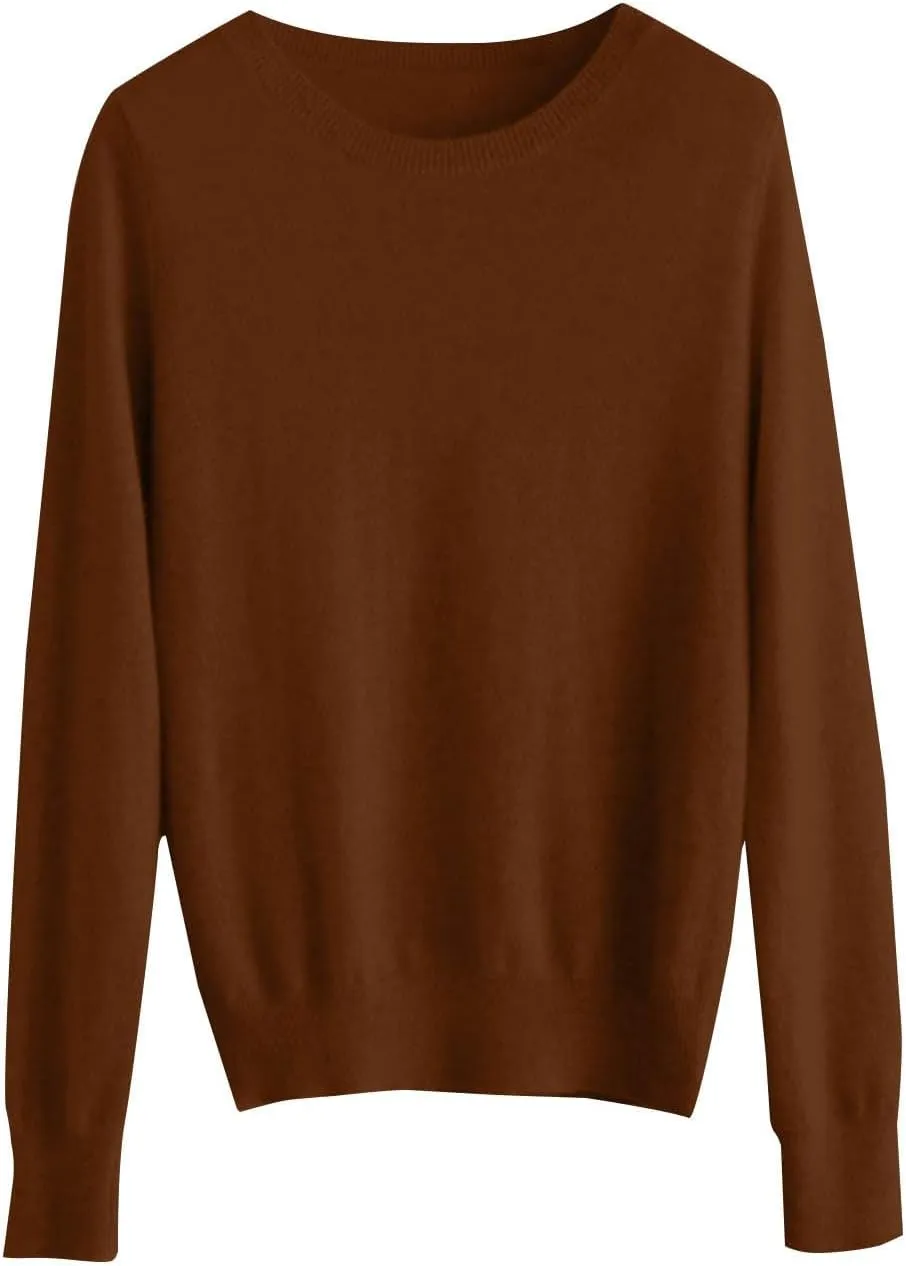 Cashmere Sweaters for Women Long Sleeve Crewneck Pullover Comfort Sweater Ladies Sweaters for Women Trendy 2025