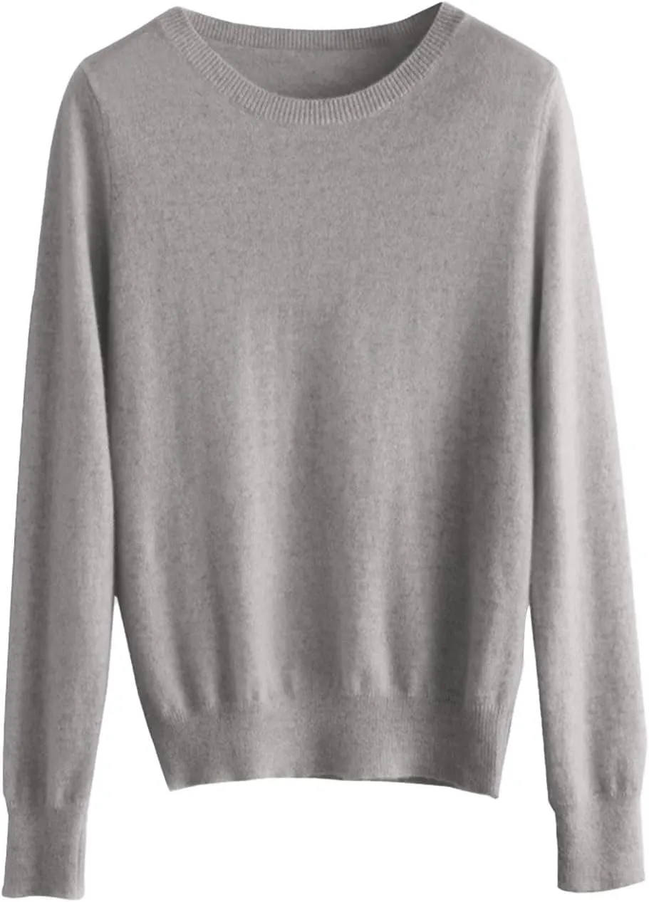Cashmere Sweaters for Women Long Sleeve Crewneck Pullover Comfort Sweater Ladies Sweaters for Women Trendy 2025