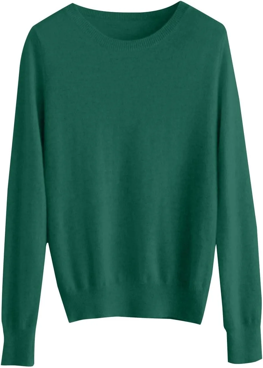 Cashmere Sweaters for Women Long Sleeve Crewneck Pullover Comfort Sweater Ladies Sweaters for Women Trendy 2025