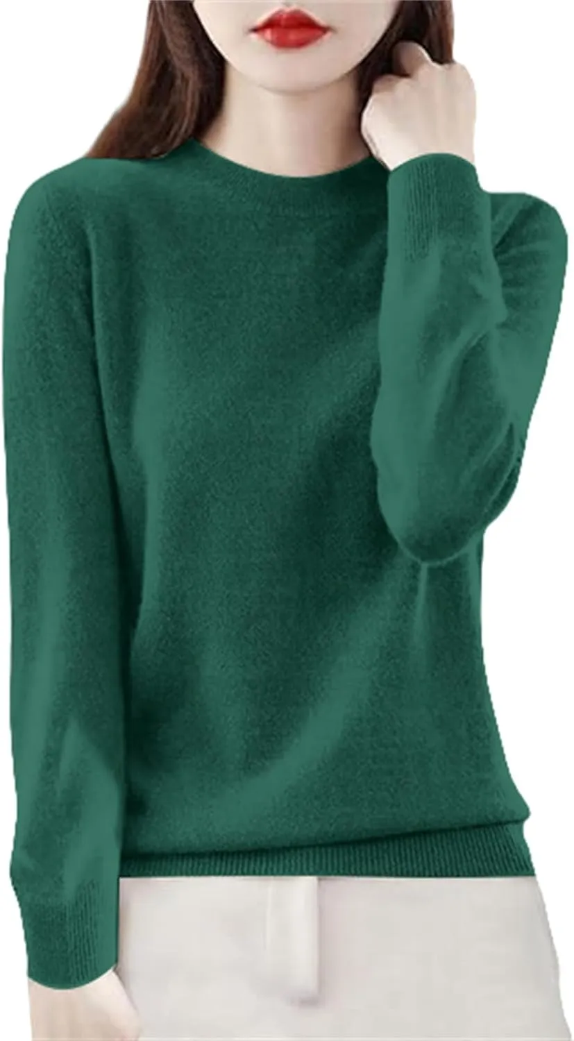 Cashmere Sweaters for Women Long Sleeve Crewneck Pullover Comfort Sweater Ladies Sweaters for Women Trendy 2025