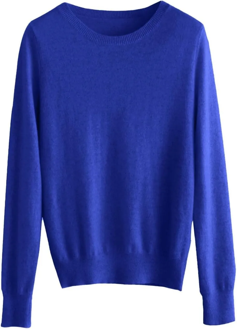 Cashmere Sweaters for Women Long Sleeve Crewneck Pullover Comfort Sweater Ladies Sweaters for Women Trendy 2025