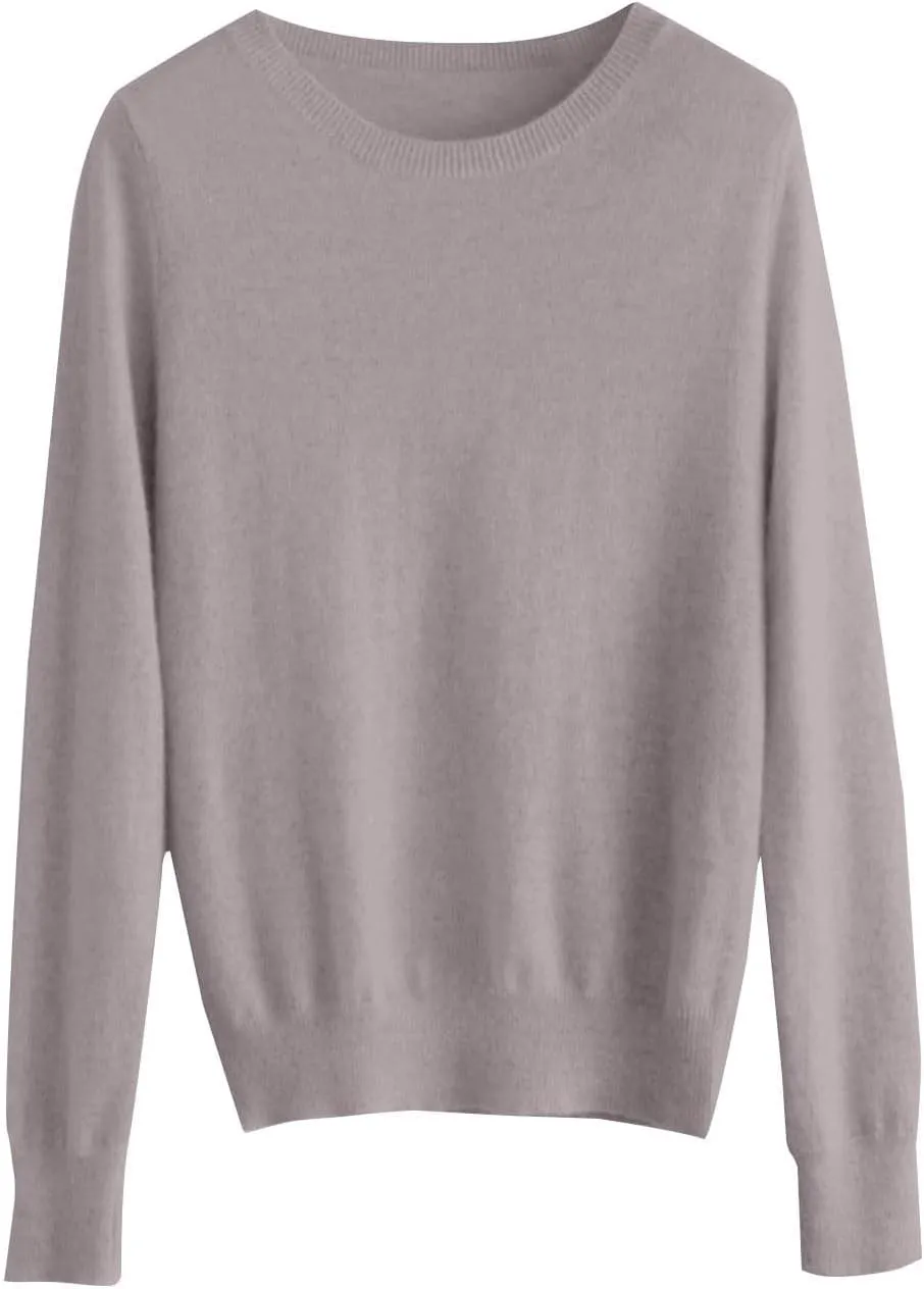 Cashmere Sweaters for Women Long Sleeve Crewneck Pullover Comfort Sweater Ladies Sweaters for Women Trendy 2025
