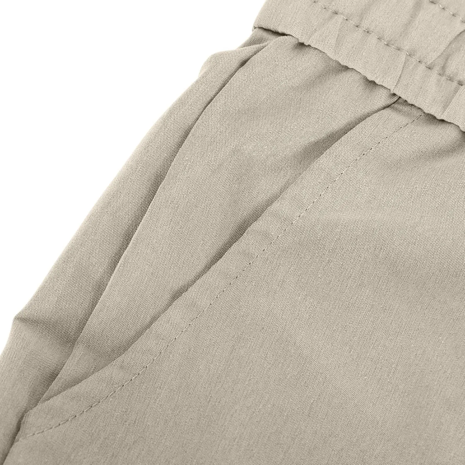 Casual Pants for Men Stretch Dress Pants Khaki Slim Fit Pants Solid Drawstring Waist Pants Golf Pants with Pockets