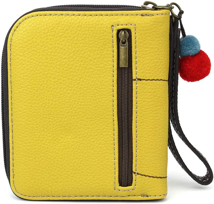 CHALA Handbags- Zip Around Wallet, Wristlet, 8 Credit Card Slots Sturdy Coin Purse for women (Liama)