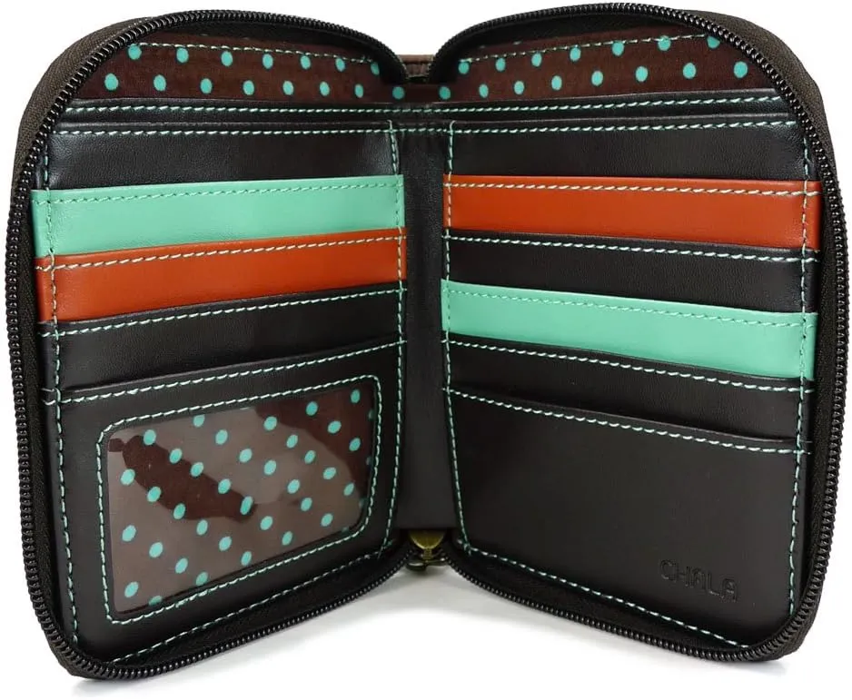 Chala Zip Around Wallet - Dog Brown