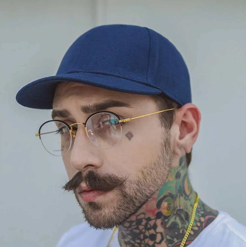 CLAPE Short Brim Baseball Cap, Fashion Cotton Anti Sweat Sunscreen Trucker Hats Short Bill Hats for Men