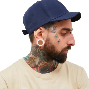 CLAPE Short Brim Baseball Cap, Fashion Cotton Anti Sweat Sunscreen Trucker Hats Short Bill Hats for Men