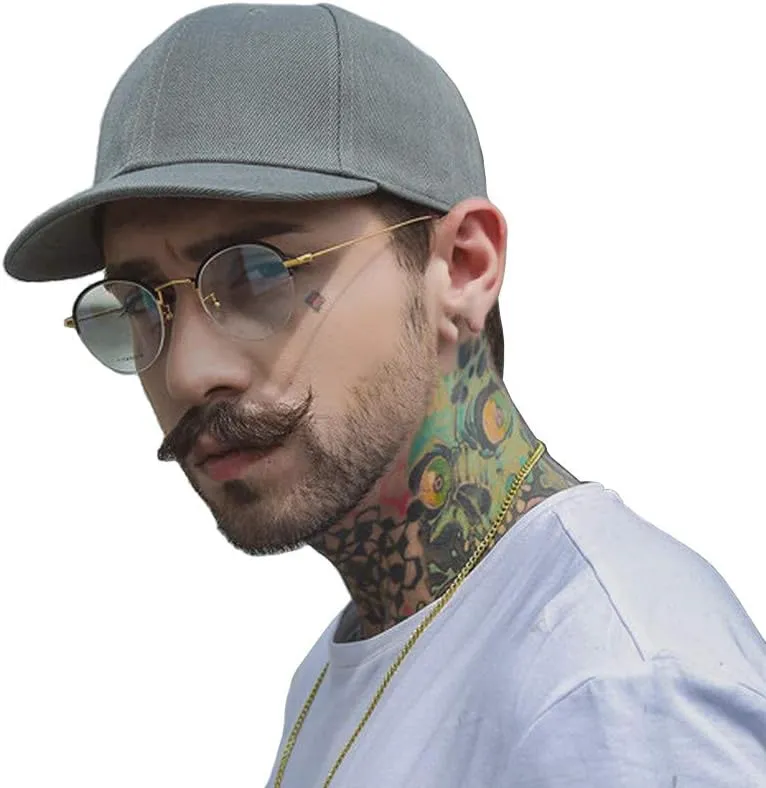 CLAPE Short Brim Baseball Cap, Fashion Cotton Anti Sweat Sunscreen Trucker Hats Short Bill Hats for Men