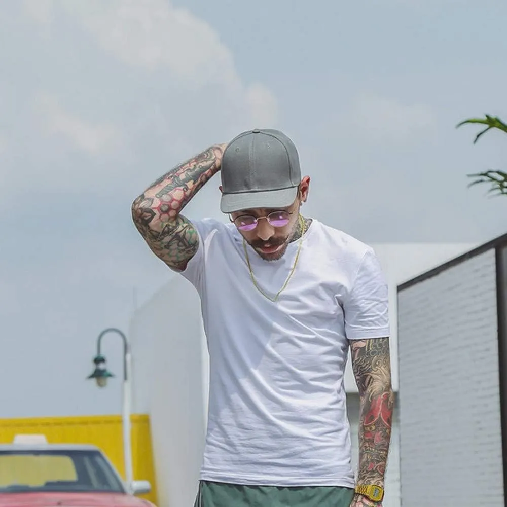 CLAPE Short Brim Baseball Cap, Fashion Cotton Anti Sweat Sunscreen Trucker Hats Short Bill Hats for Men