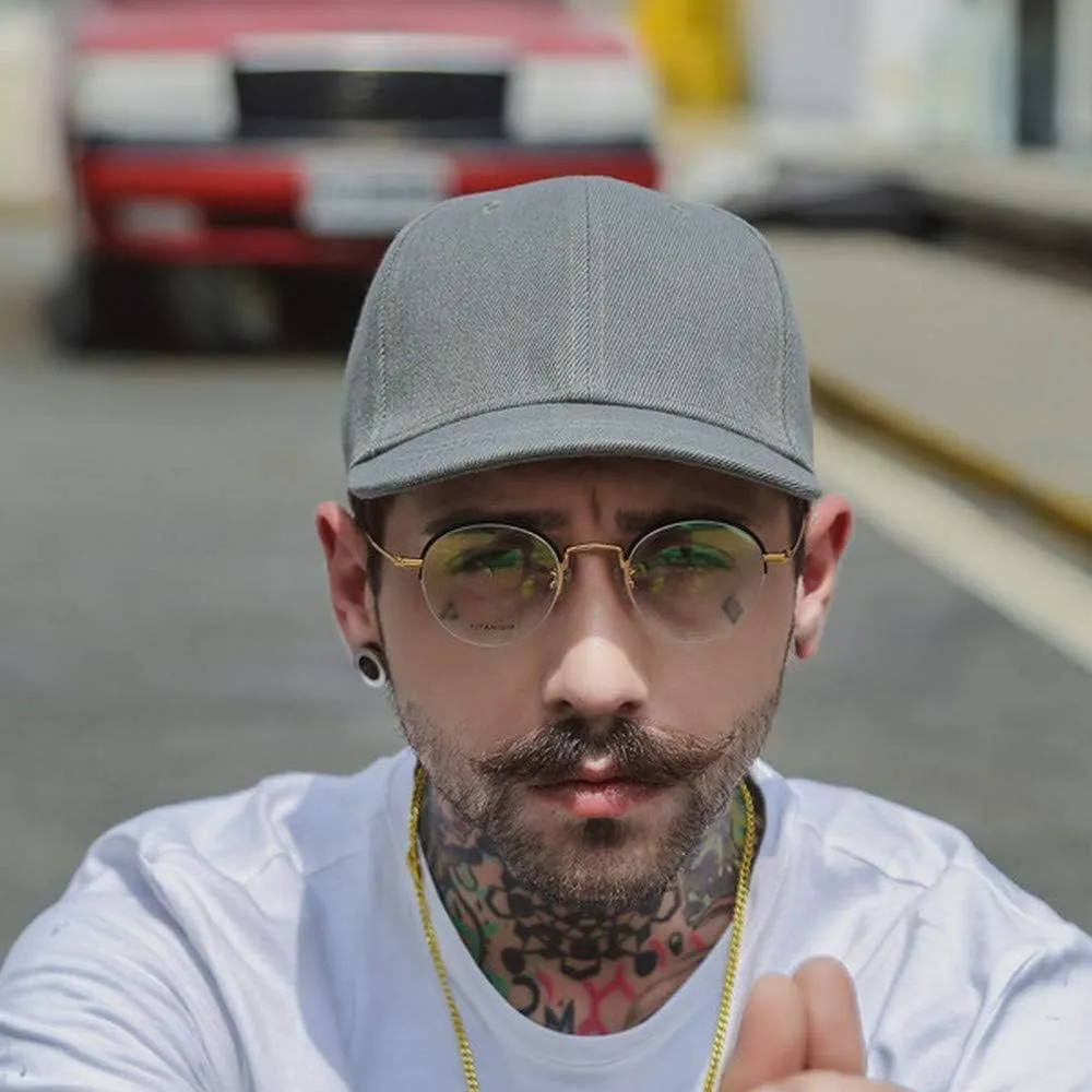 CLAPE Short Brim Baseball Cap, Fashion Cotton Anti Sweat Sunscreen Trucker Hats Short Bill Hats for Men