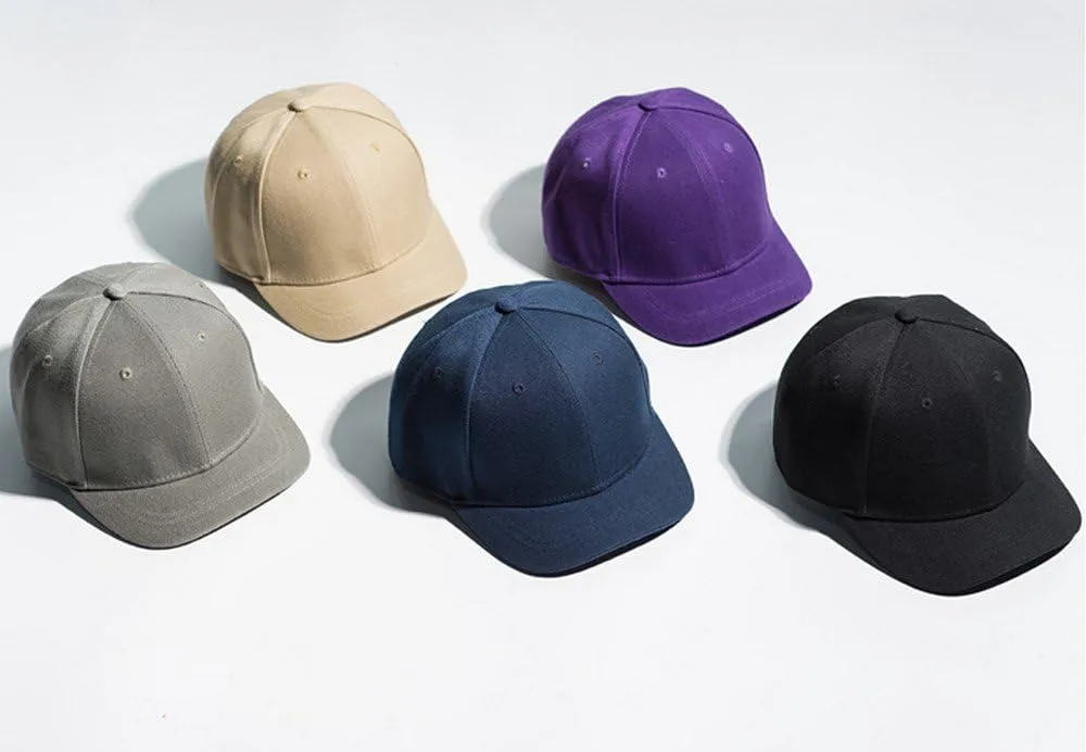 CLAPE Short Brim Baseball Cap, Fashion Cotton Anti Sweat Sunscreen Trucker Hats Short Bill Hats for Men