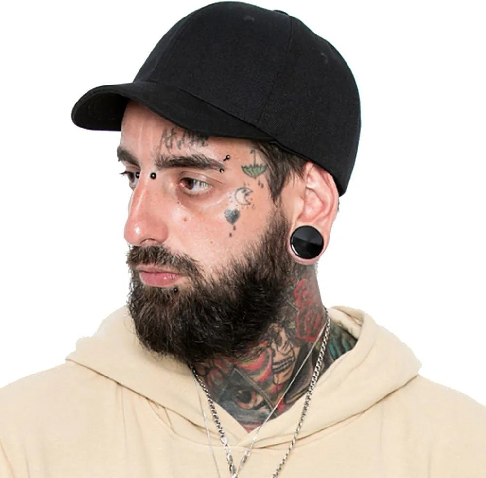 CLAPE Short Brim Baseball Cap, Fashion Cotton Anti Sweat Sunscreen Trucker Hats Short Bill Hats for Men
