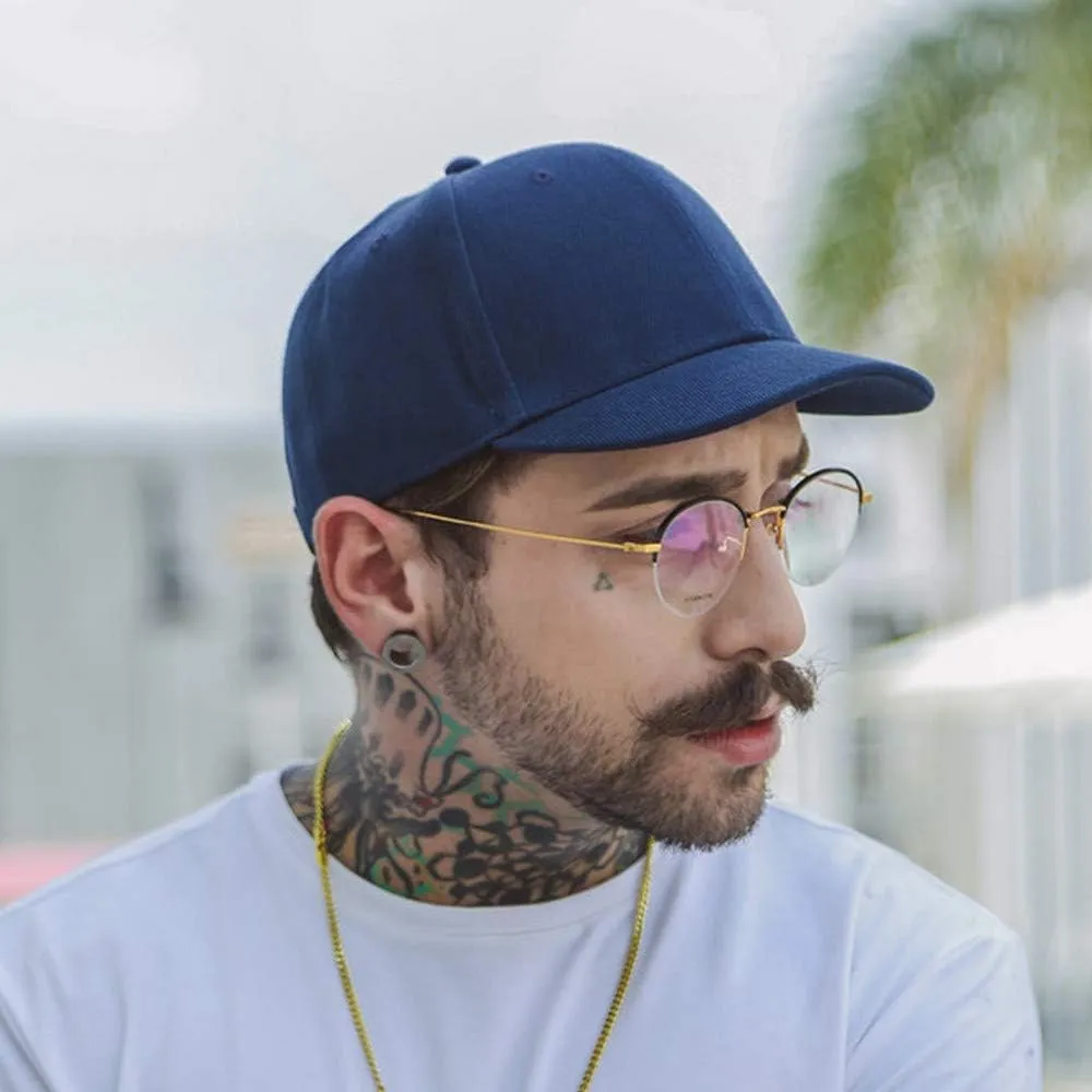 CLAPE Short Brim Baseball Cap, Fashion Cotton Anti Sweat Sunscreen Trucker Hats Short Bill Hats for Men