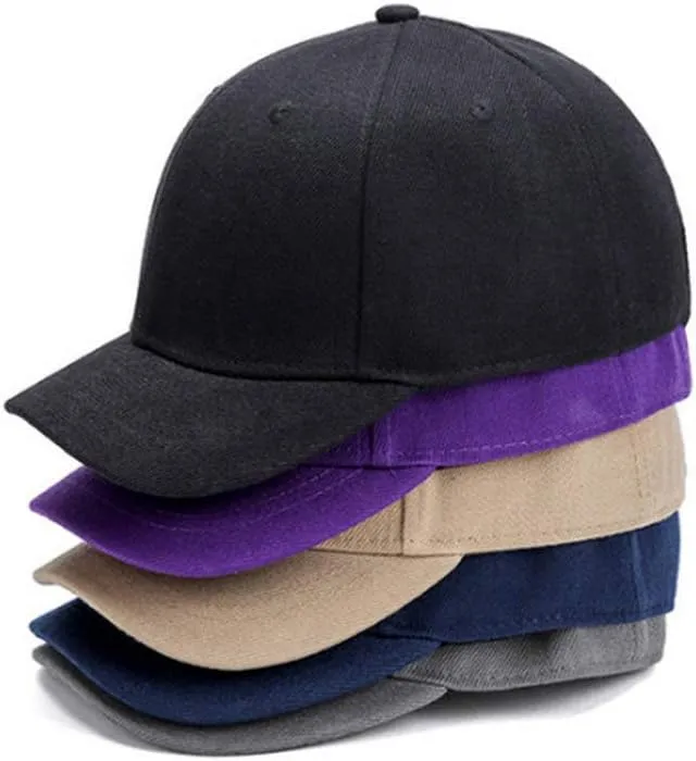 CLAPE Short Brim Baseball Cap, Fashion Cotton Anti Sweat Sunscreen Trucker Hats Short Bill Hats for Men