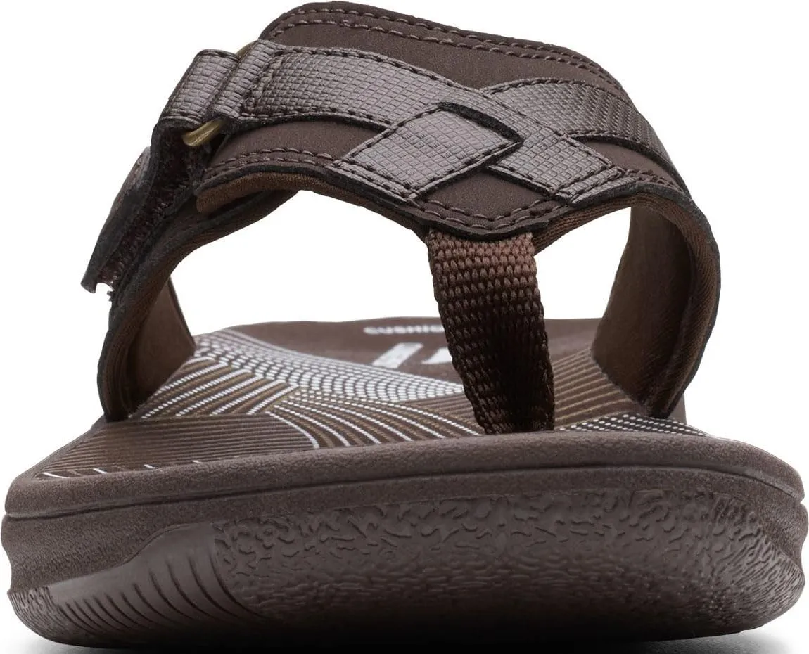 Clarks Womens Breeze Sea Flip-Flop Sandals - Comfortable Flip Flop with Adjustable Hook and Arch Support - Casual Summer Wearing Cloudsteppers for Everyday