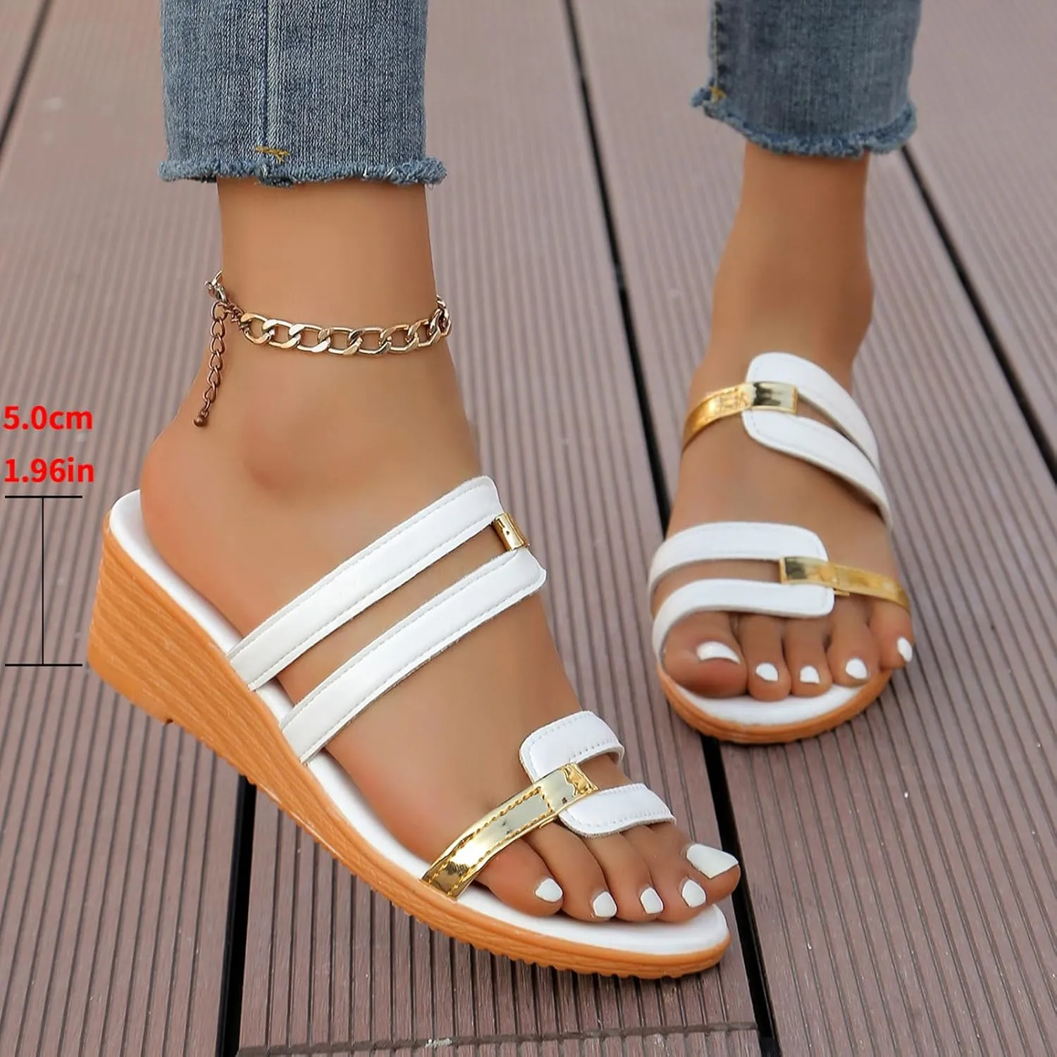 Comfortable Orthopedic Sandals Wedge Heel Shoes For Women Thick Bottom Wedge Heel Fashion Casual Sandals Fish Mouth