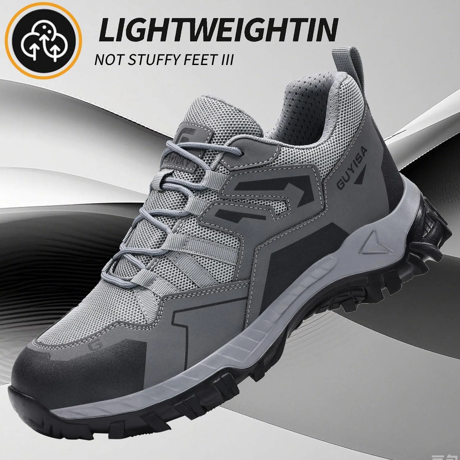 Composite Toe Shoes for Men Non Slip Safety Work Shoes Industrial Steel Toe Sneakers for Men.