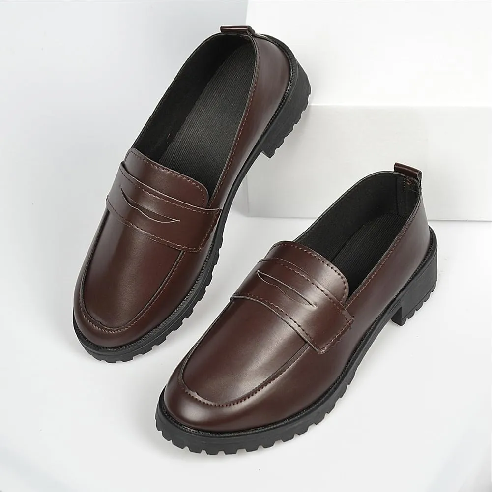 Cosplay Shoes JK Uniform Shoes Women Anime Cosplay Shoes Black Brown Leather Shoes Halloween