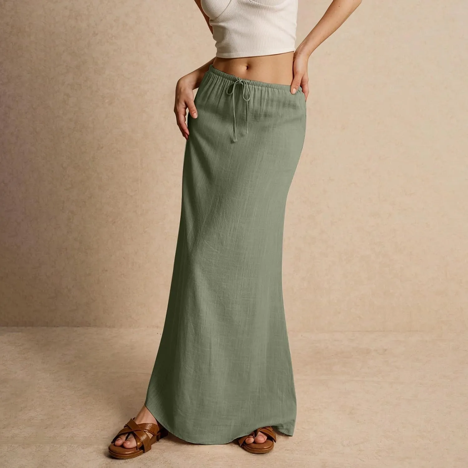 COTECRAM 2025 Women Long Skirt Summer Flowy Casual Lightweight Elegant Cocktail Party Wedding Flared A-Line Maxi Skirts