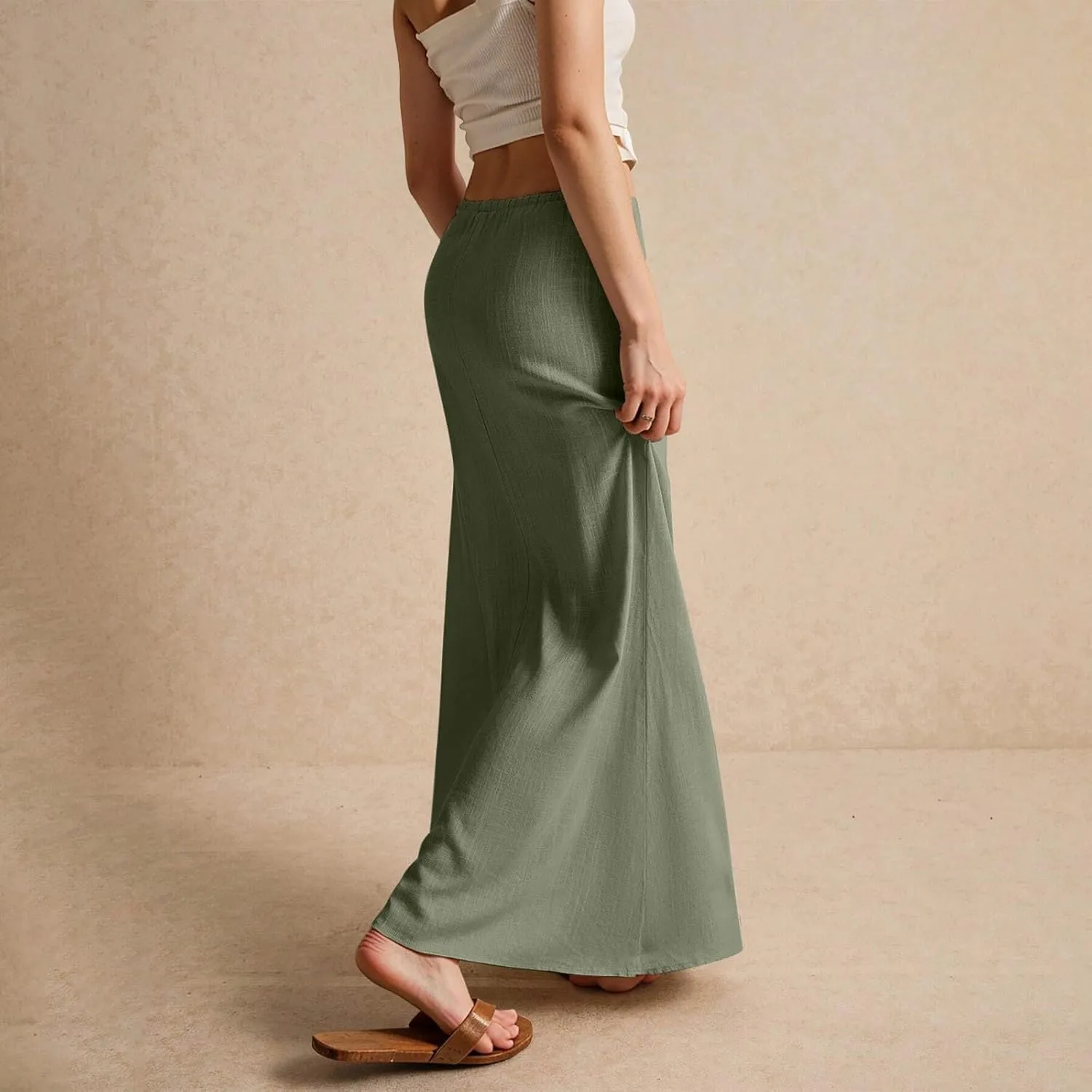 COTECRAM 2025 Women Long Skirt Summer Flowy Casual Lightweight Elegant Cocktail Party Wedding Flared A-Line Maxi Skirts