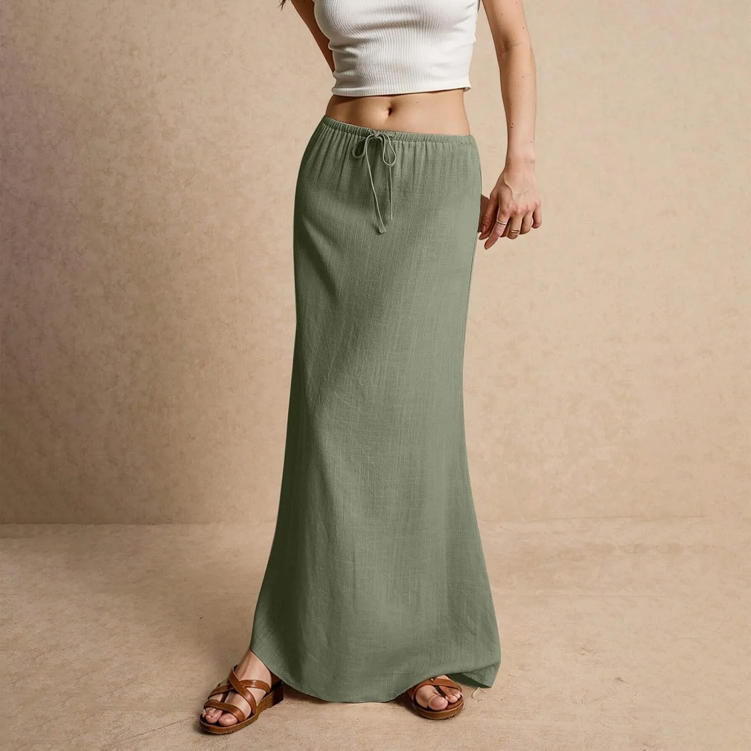 COTECRAM 2025 Women Long Skirt Summer Flowy Casual Lightweight Elegant Cocktail Party Wedding Flared A-Line Maxi Skirts