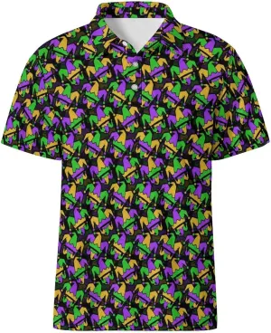 Crawfish Beer Men's Polo Shirts Golf Shirts Moisture Wicking Short Sleeve Golf Polo Shirt for Men