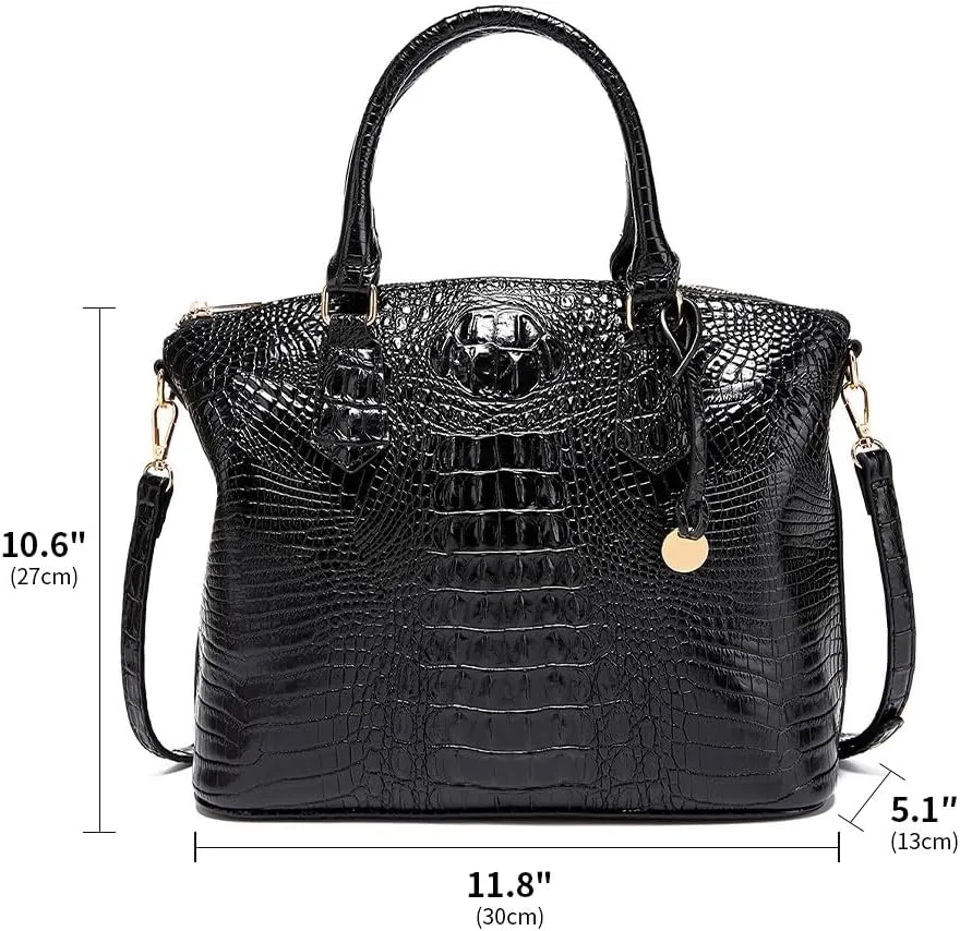 Crocodile Leather Top Handle Bag Fashion Tote Hobo Handbags Crossbody Satchel Bags for Women Shoulder Bag Purse Style 13#