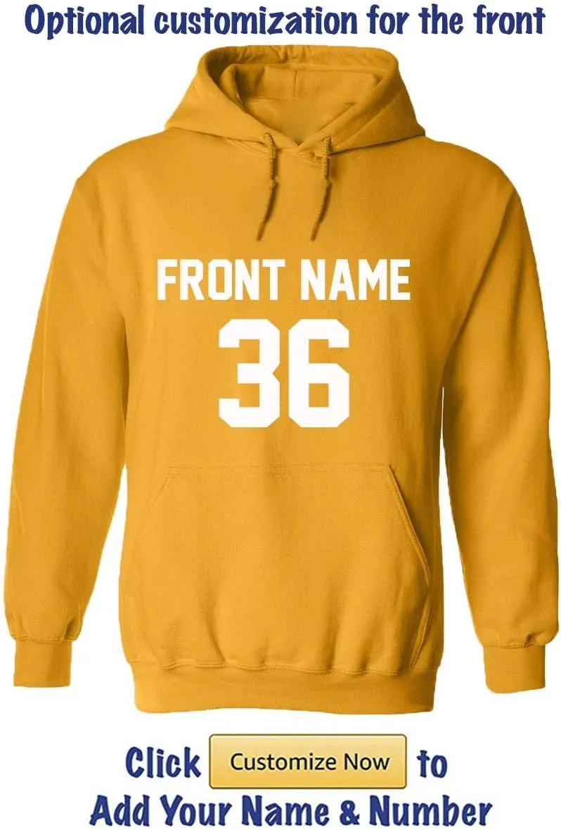 Custom Hoodies - Add Your Name & Number - 2 Side Personalized Sweaters