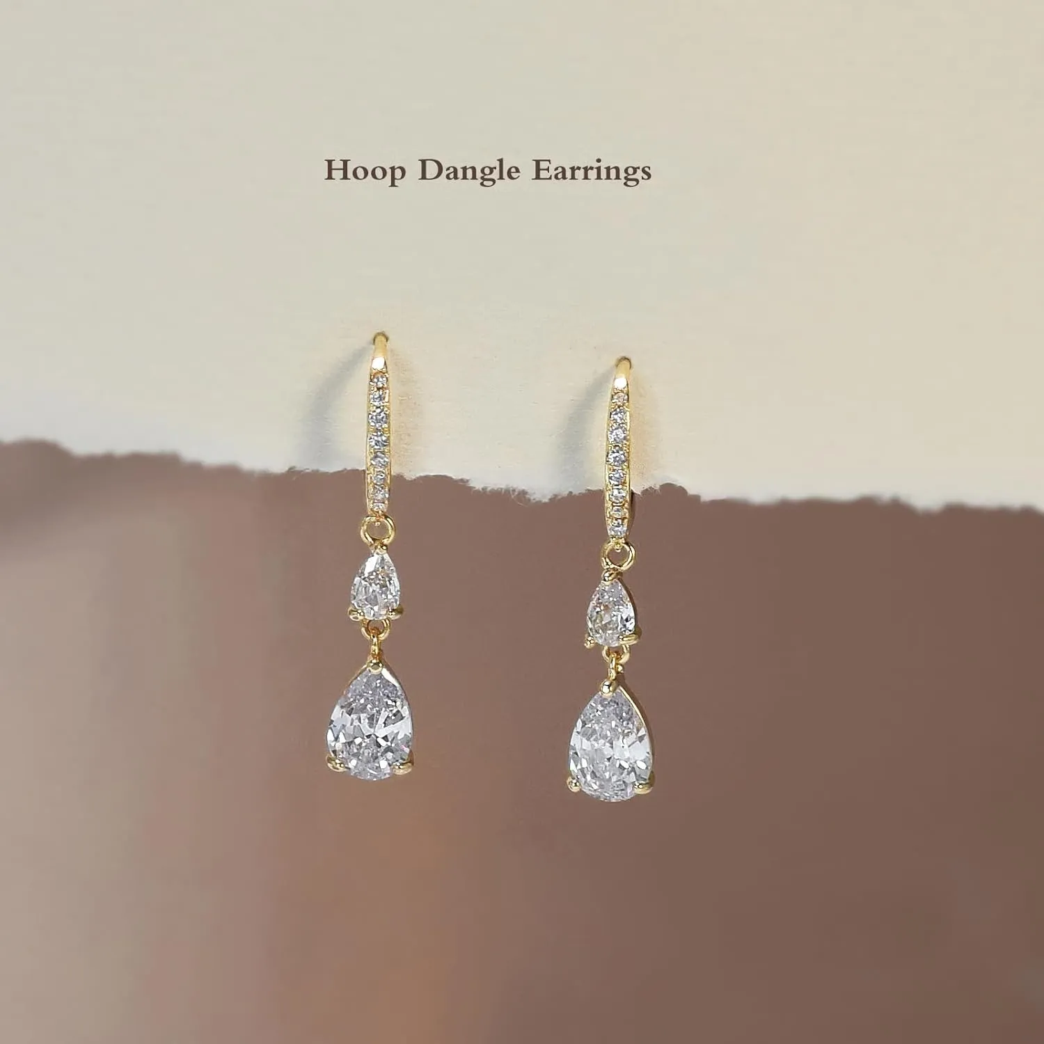 Dainty Gold Huggie Hoop Earrings Trendy CZ Diamond Dangle Drop Earrings Hypoallergenic Jewelry for Women