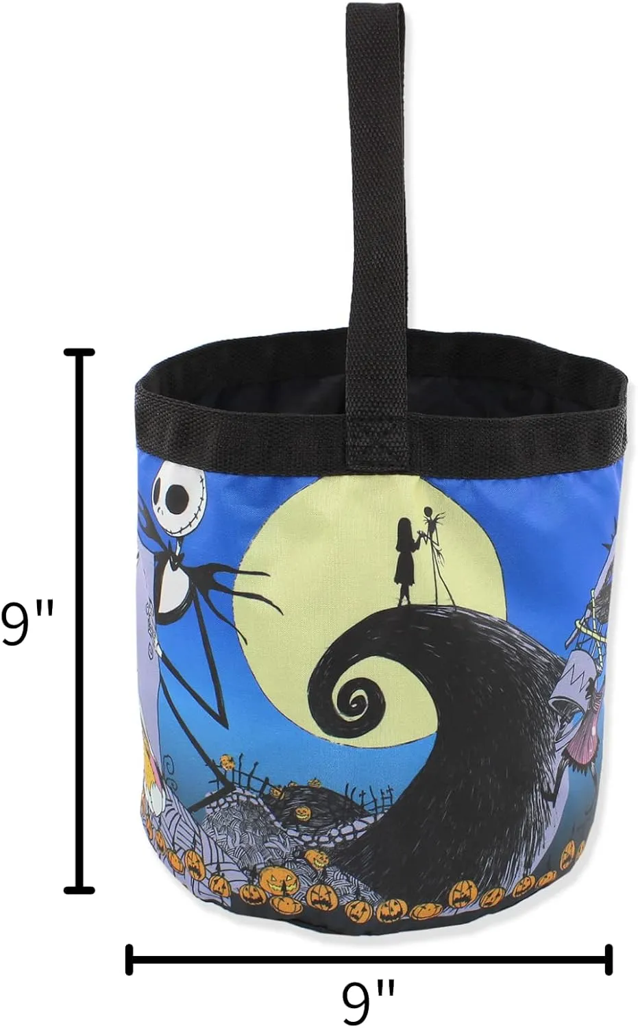 Disney The Nightmare Before Christmas Collapsible Basket Bucket Tote Bag