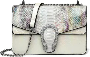 Eslcorri Satchel Purse and Crossbody Bags for Women, Leather Chain Vintage Evening Clutch Shoulder Handbags