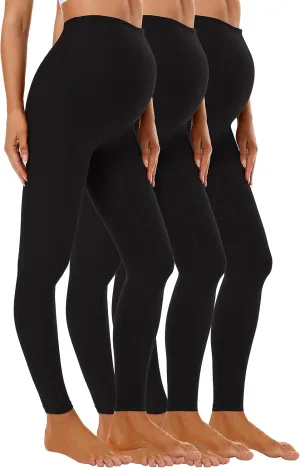 Foucome Women's Maternity Leggings Over The Belly Pregnancy Yoga Pants Workout Athletic Leggings