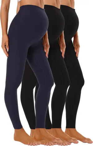 Foucome Women's Maternity Leggings Over The Belly Pregnancy Yoga Pants Workout Athletic Leggings