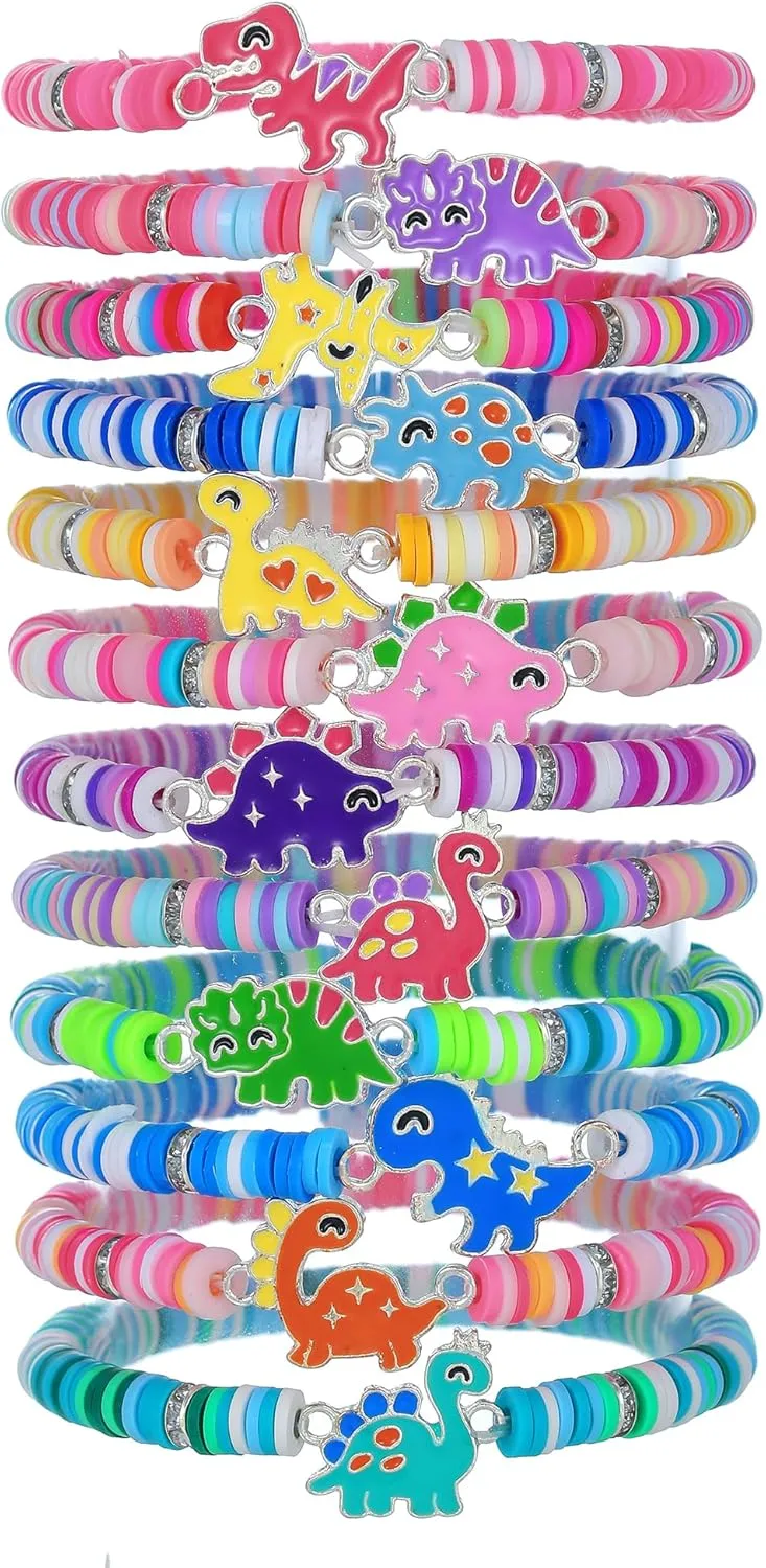 Friendship Bracelets Heishi Surfer Clay Bead Bracelets Stack Beaded Stretch Bff Bracelet for Women Boho Stackable Bracelets Preppy Beach Jewelry Party Favors