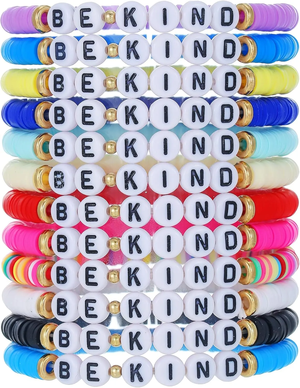 Friendship Bracelets Heishi Surfer Clay Bead Bracelets Stack Beaded Stretch Bff Bracelet for Women Boho Stackable Bracelets Preppy Beach Jewelry Party Favors