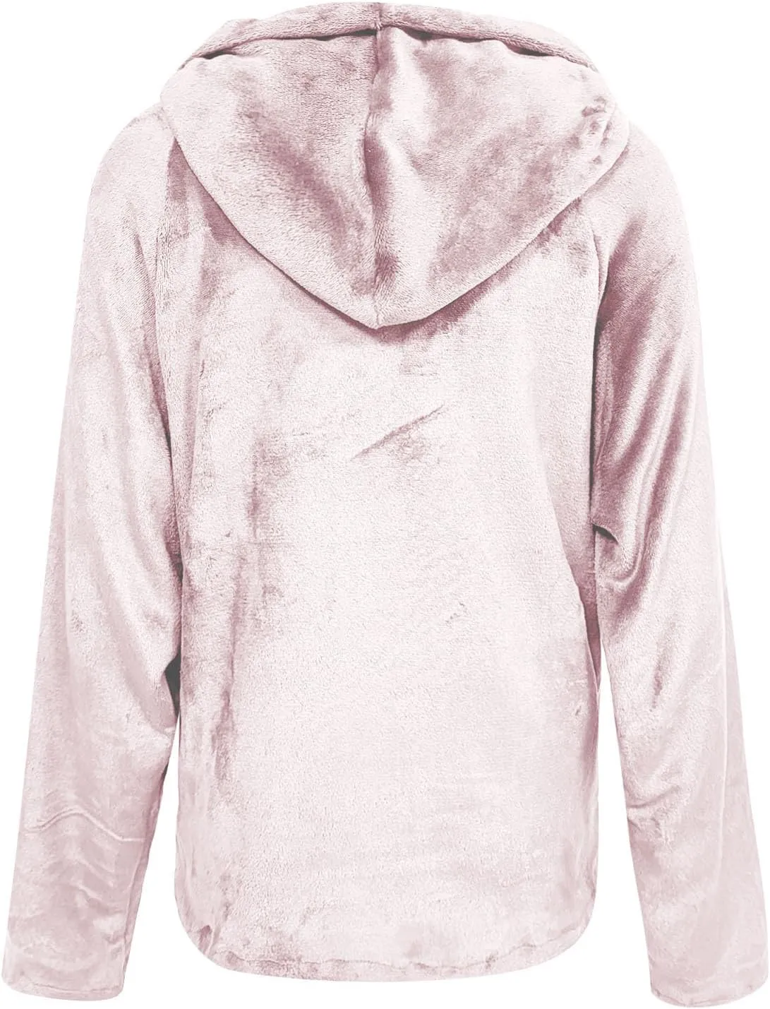 Fuzzy Fleece Hoodie for Women Oversized Sherpa Pullover Sweatshirt Thermal Sweater Winter Outerwear Fluffy Teddy Coat
