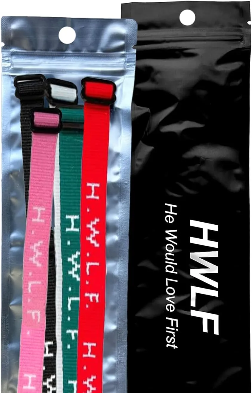 He would Love First WWJD HWLF Bracelets Natural Elastic 3-Pack x What Would Jesus Do Bracelets | Reversible HWLF x WWJD Bracelets in Mauve, Sand, & Green | Fit All Wrist Sizes