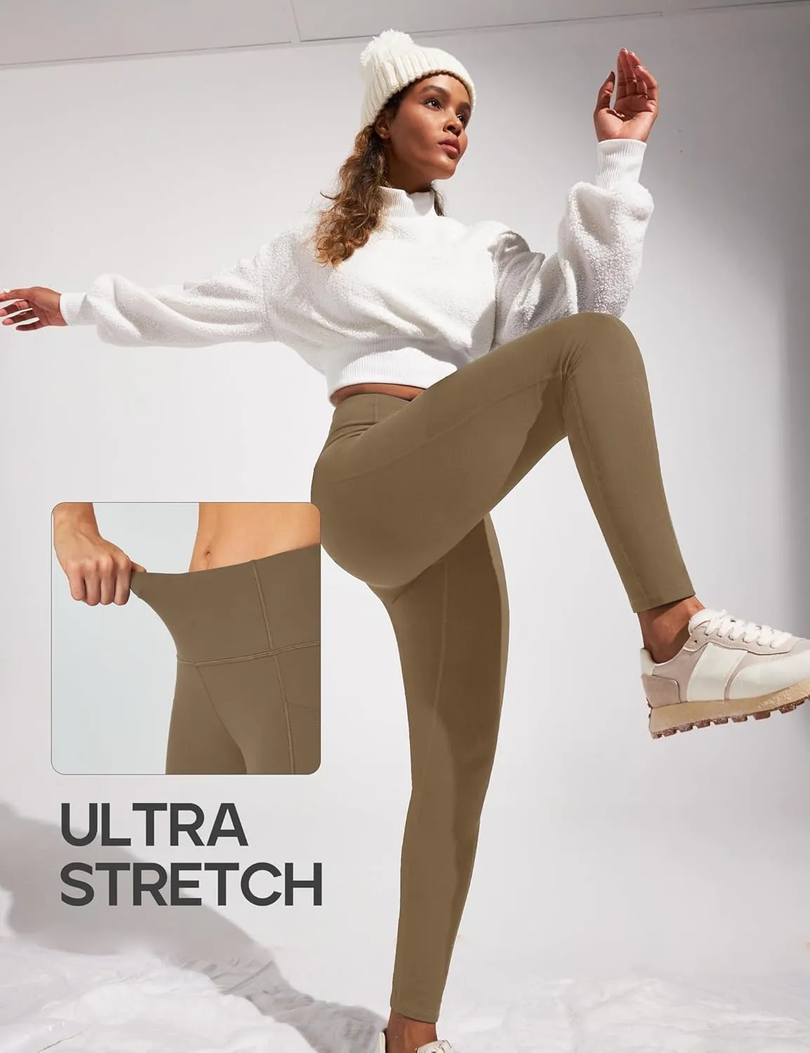 Heathyoga Fleece Lined Leggings with Pockets for Women Thermal Leggings Warm Leggings Women Winter High Waisted Yoga Pants