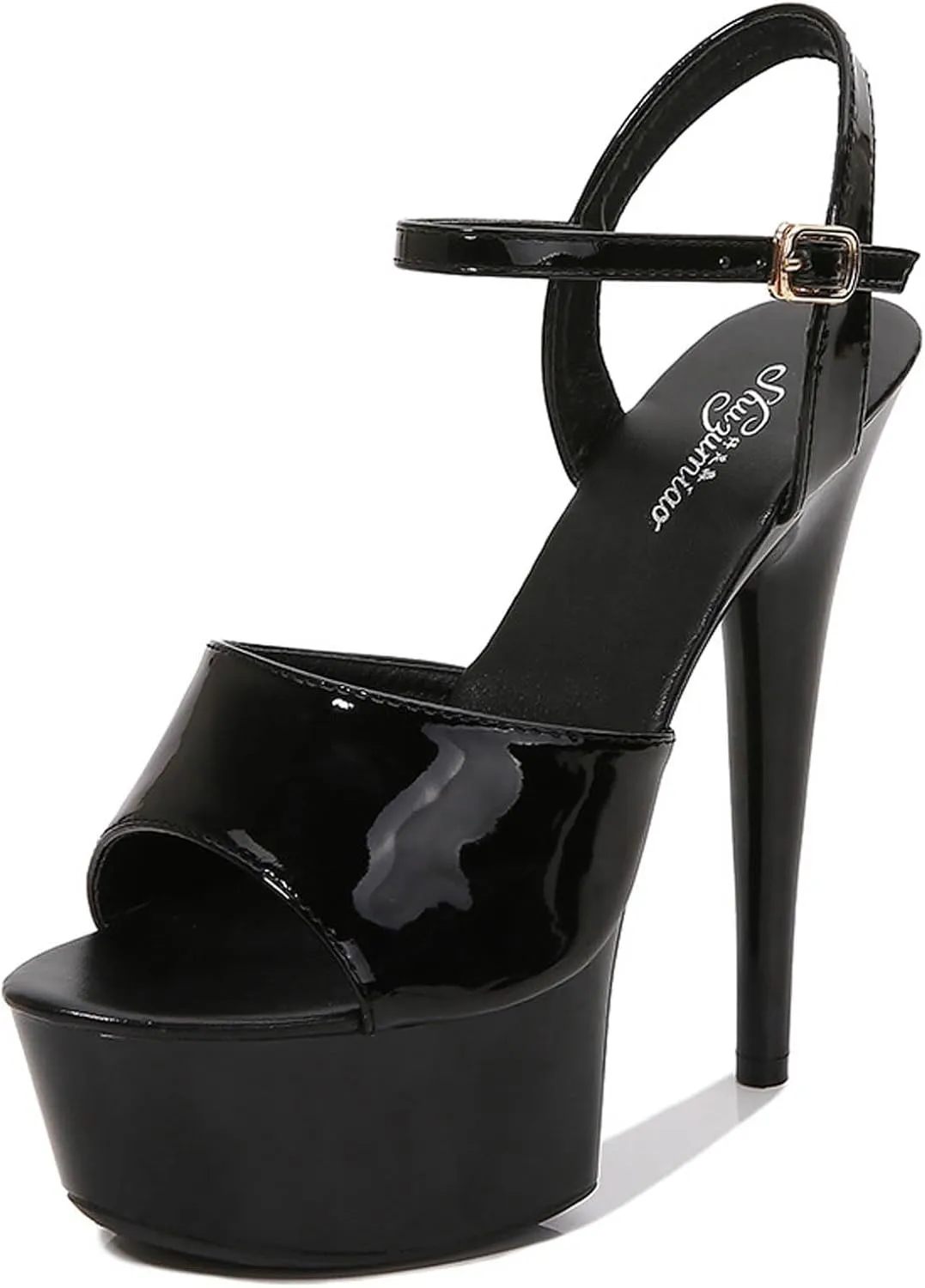 High Heels for Women Crystal Stilettos Heeled Sandals Open Toe Strappy Sexy High Heels Ankle Strap Buckle Heels