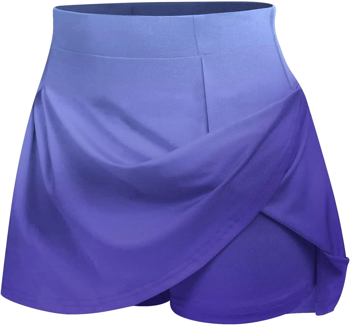 hlysgo Women's Athletic Workout Tennis Skorts Summer Trendy Tie-Dye Print High Waist Flowy Mini Skirt with Inner Shorts