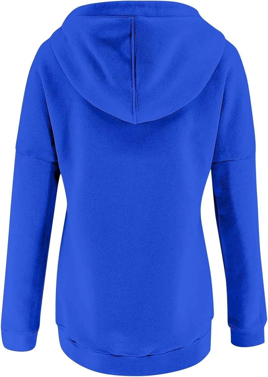 Hoodies for Women Trendy 2024 Hooded Button Collar Drawstring Pullover Sweatshirts Casual Long Sleeve Clothes