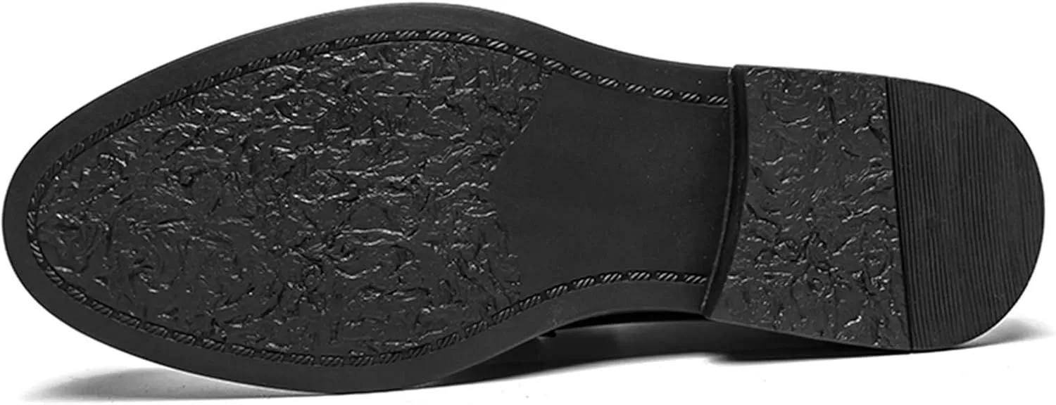 HOOENG Loafer Shoes Driving Moccasins for Men Simple Slip On Penny Loafers Vegan Leather Anti-Slip Flat Heel Flexible Outdoor Slip On