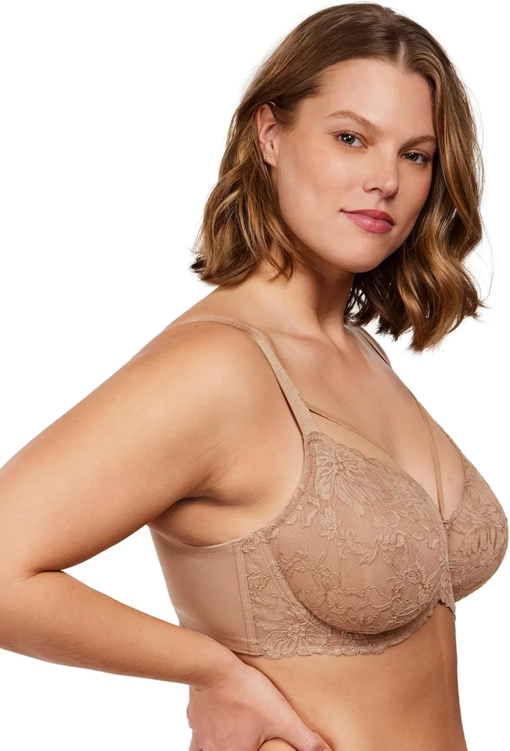 HSIA Minimizer Bras for Women Full Coverage, Unlined Lace Sexy Plus Size Underwire Bra for Large Breasts