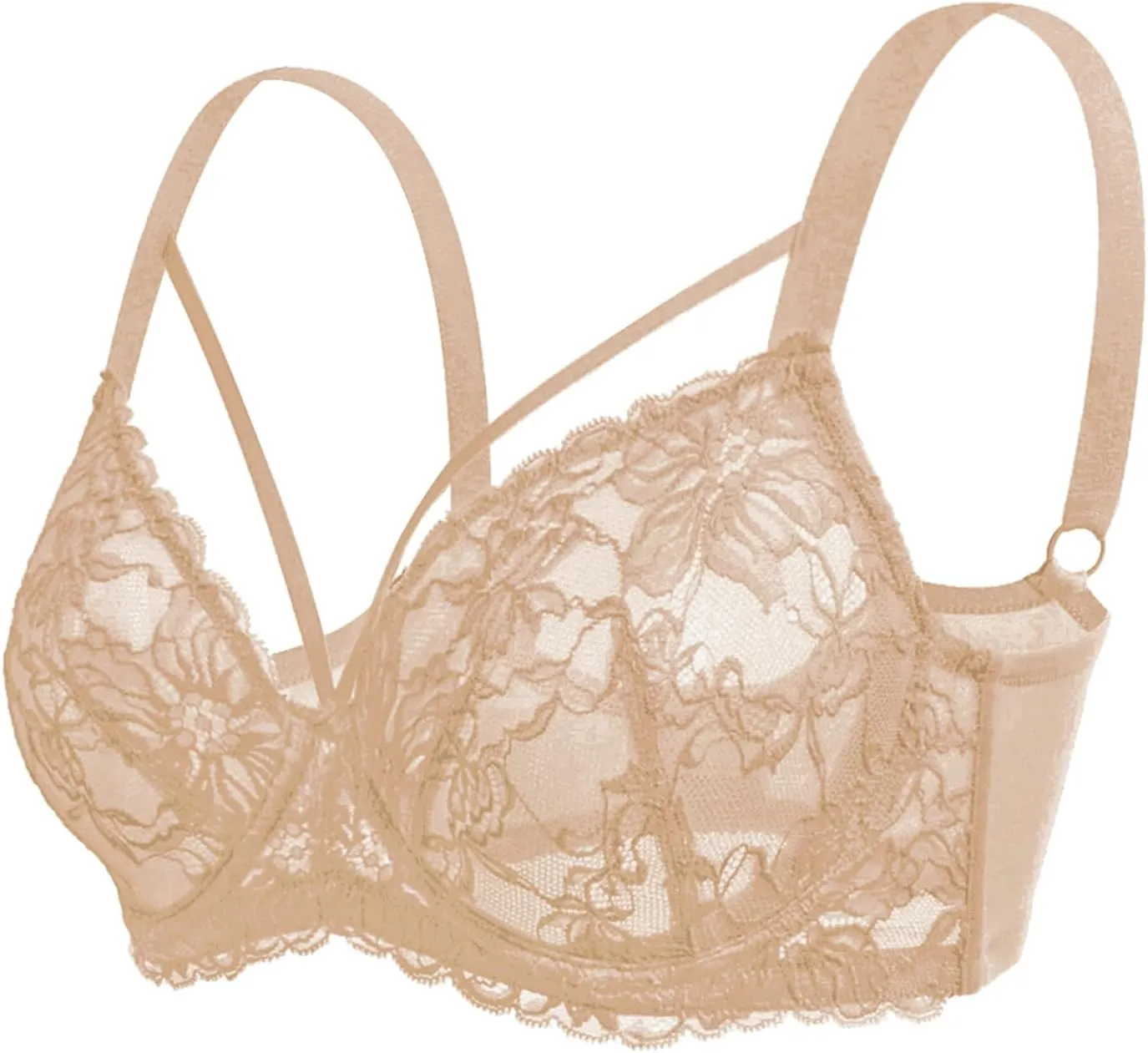 HSIA Minimizer Bras for Women Full Coverage, Unlined Lace Sexy Plus Size Underwire Bra for Large Breasts