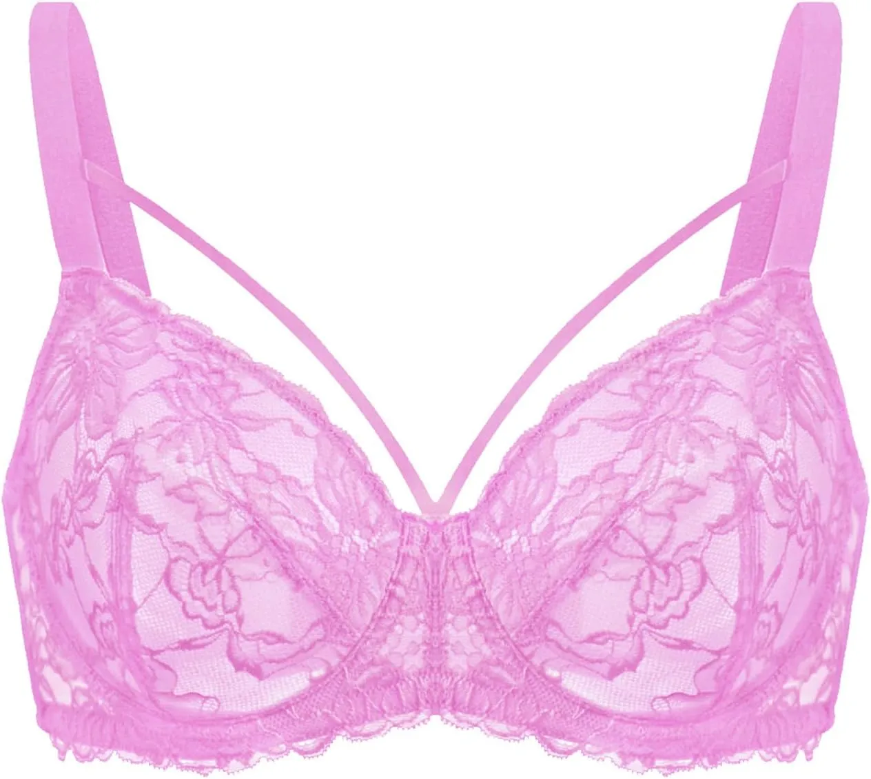 HSIA Minimizer Bras for Women Full Coverage, Unlined Lace Sexy Plus Size Underwire Bra for Large Breasts