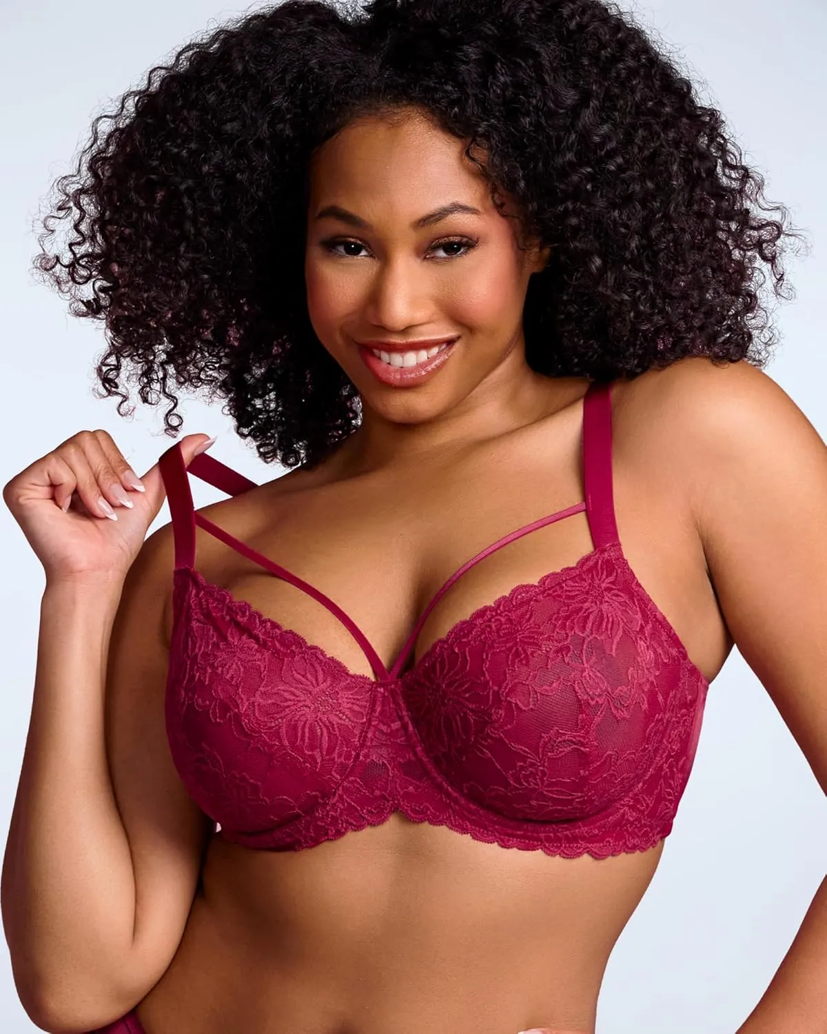 HSIA Minimizer Bras for Women Full Coverage, Unlined Lace Sexy Plus Size Underwire Bra for Large Breasts